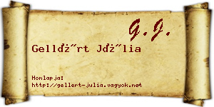 Gellért Júlia névjegykártya