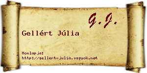 Gellért Júlia névjegykártya